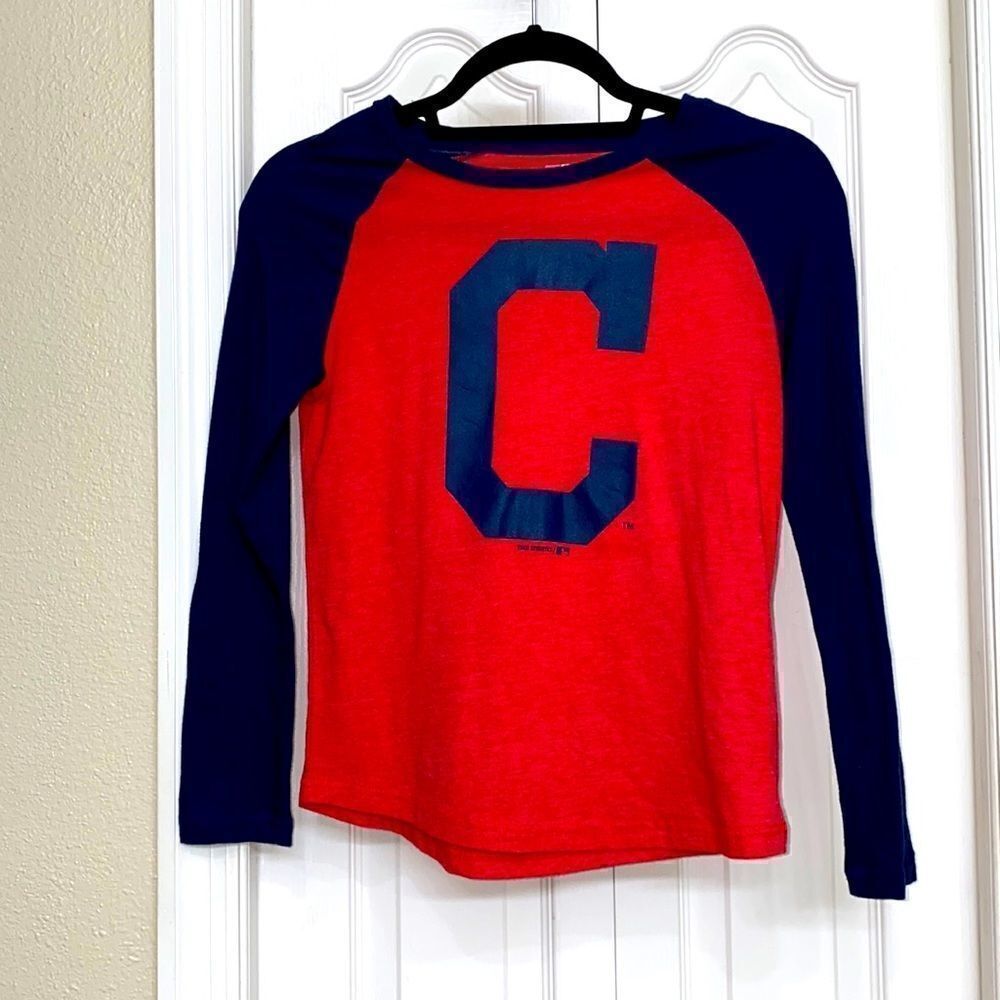 Boy’s Cleveland Indians Baseball 3/4 Sleeve Tee